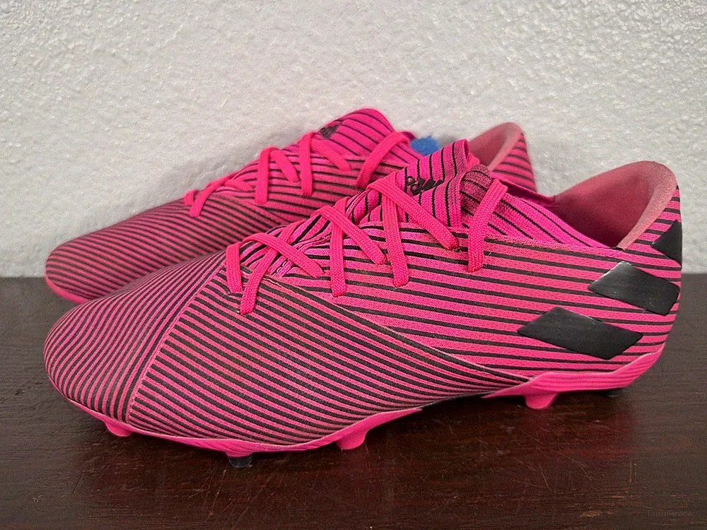 adidas Nemeziz 19.2 FG Pink Black Soccer Cleats Men's Size 8 (F34384) EUC