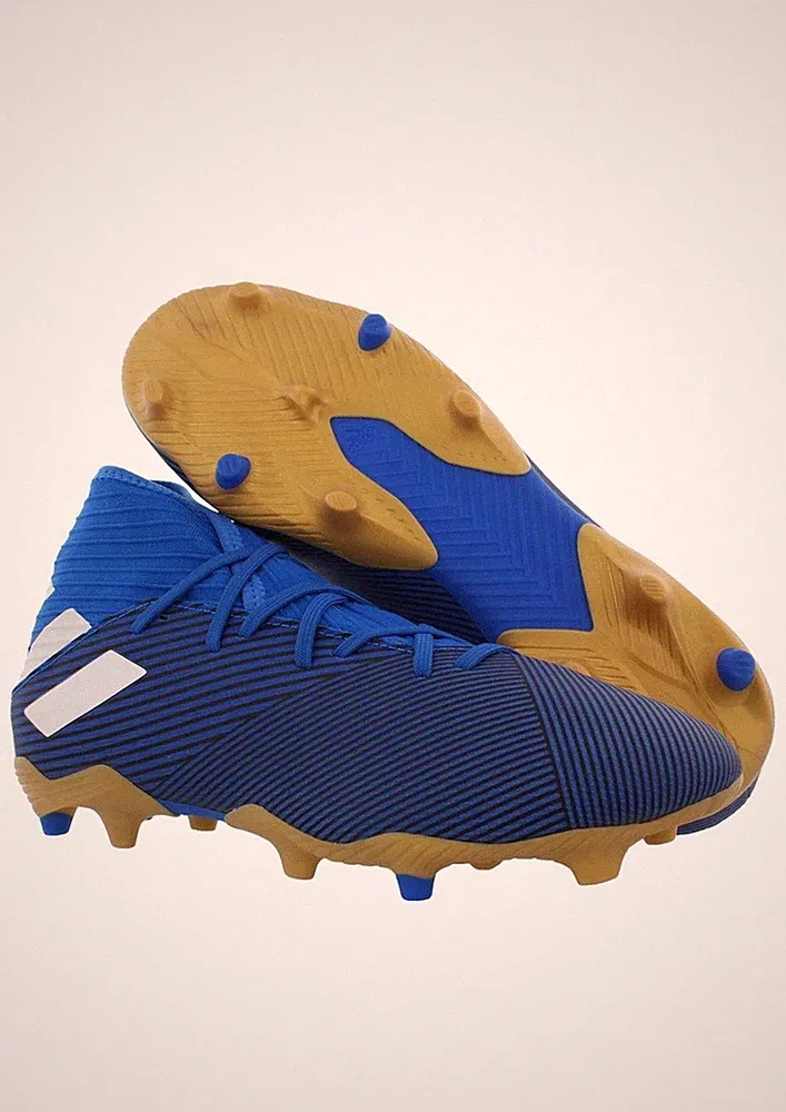 Adidas Nemeziz 19.3 Fg Kids Firm Ground Soccer Cleats Blue/White F99954 Size 2.5