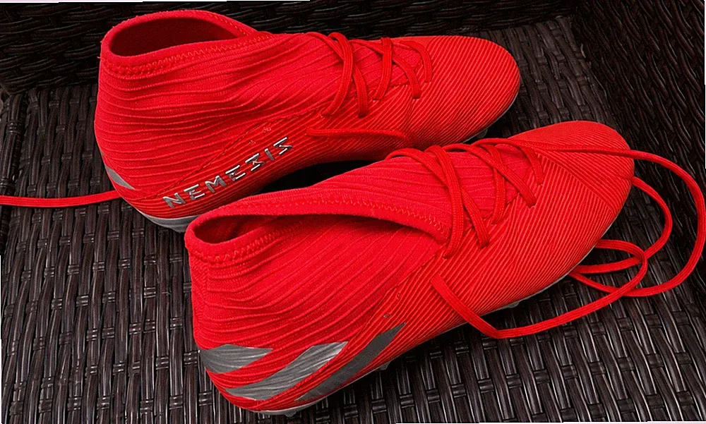 adidas Nemeziz 19.3 FG Soccer Cleats Size 9 Red Silver Football Boot