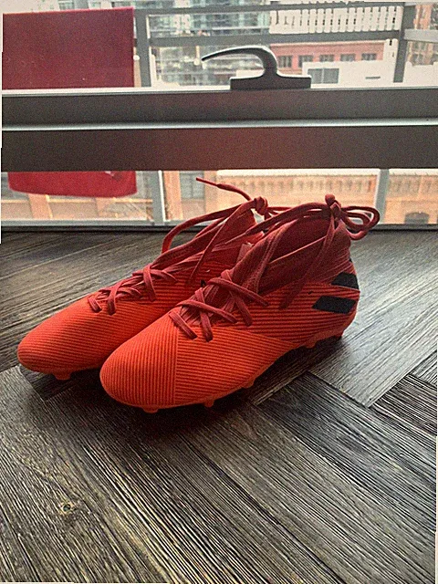 adidas Nemeziz 19.3 Firm Ground - Kids Boys Soccer Cleats - Red - Size 4.5