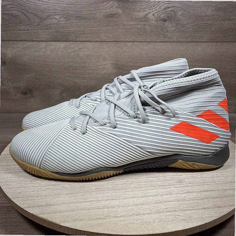 Adidas Nemeziz 19.3 IN Indoor Soccer Shoe Grey Athletic EF8289 Mens Size 12