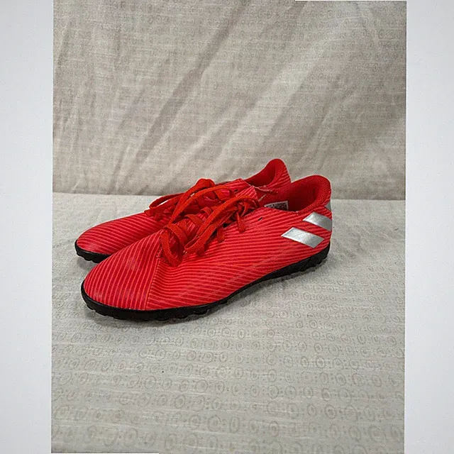 Adidas Nemeziz 19.4 TF J Youth Turf Soccer Shoes Red Silver Size 4.5 Youth #2044