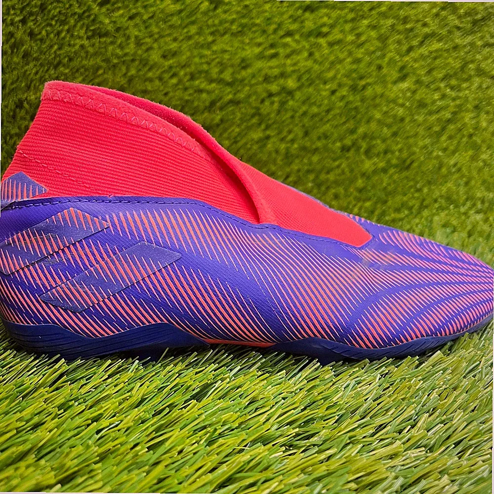 Adidas Nemeziz .3 Laceless FG Boys Size 3Y Purple Pink Running Soccer Cleats