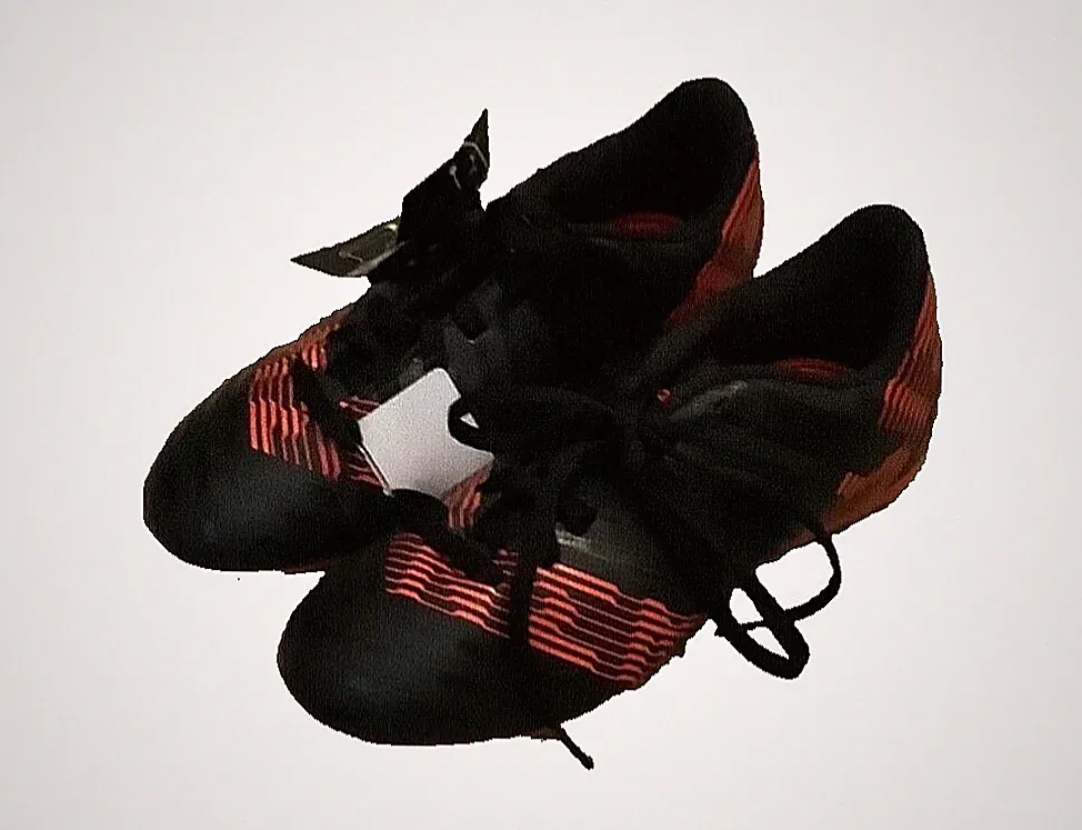 Adidas Nemeziz Soccer Cleats Boys 1.5 Black Orange Rubber Spikes NEW