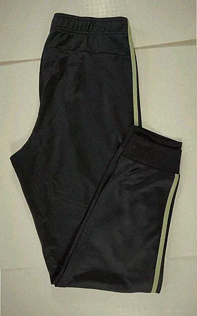 ADIDAS-NWT Men's Black/Tent Green Multi-Sport Drawstring Athletic Joggers-Size L