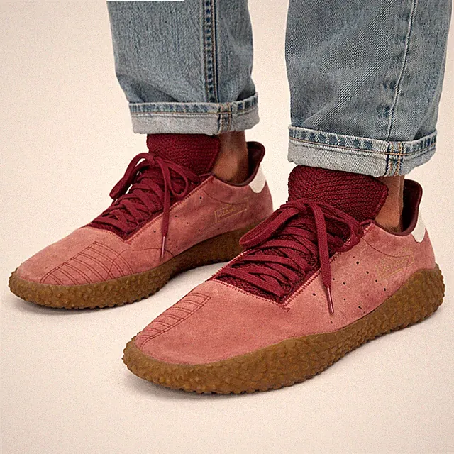 Adidas Originals Kamanda Sneakers Men's Size 11 Maroon Pink Suede Gum Sole Shoes
