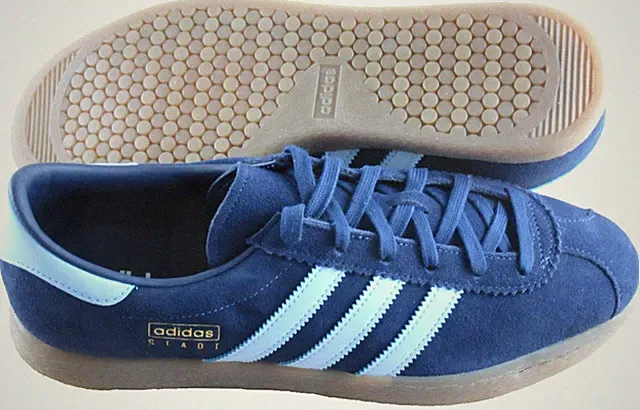Adidas Originals Men's STADT Suede Indigo Navy Gum Sneakers Size 10.5 JQ9008