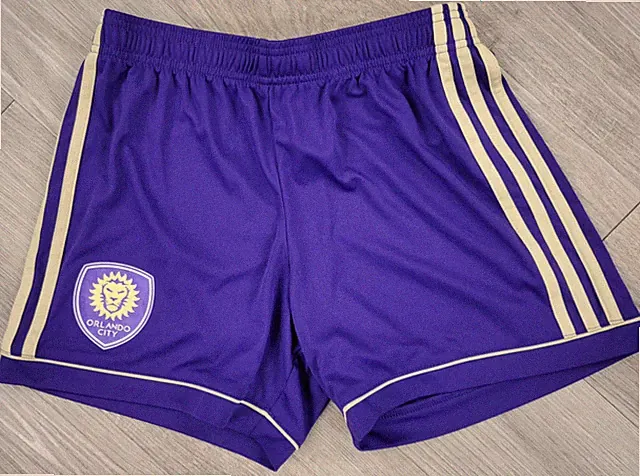 Adidas Orlando City SC Authentic MLS Purple Soccer Shorts Girls Size Small
