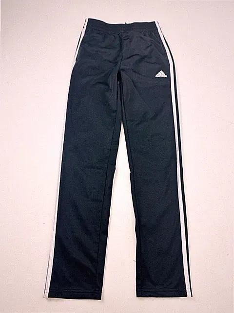 Adidas Pants Boys L Large 14/16 Black Tapered Soccer Track Pant