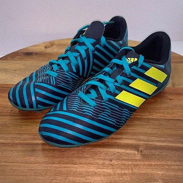 Adidas Performance NEMEZIZ 17.4 S82469 Indoor Soccer Shoes Kids 3.5 Blue/Green