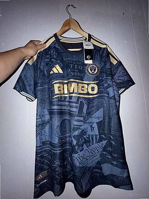 adidas Philadelphia Union Soccer Jersey Shirt Navy/Gold Size L