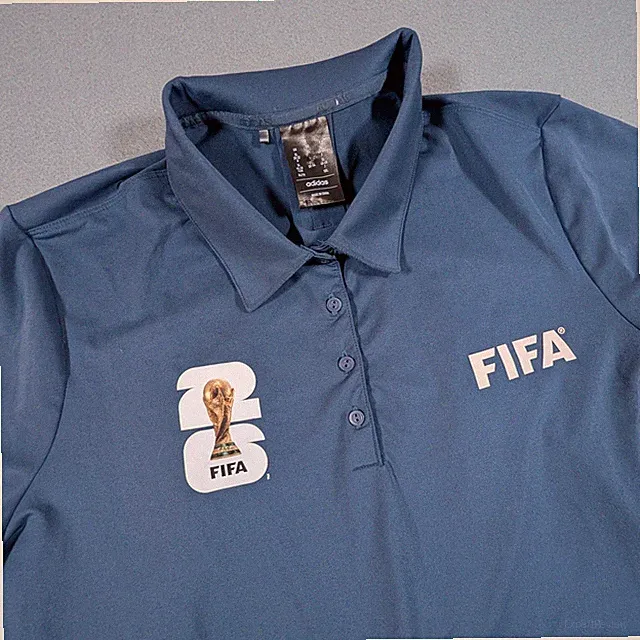 Adidas Polo Shirt Womens XL Blue FIFA World Cup 2026 Short Sleeve 3077