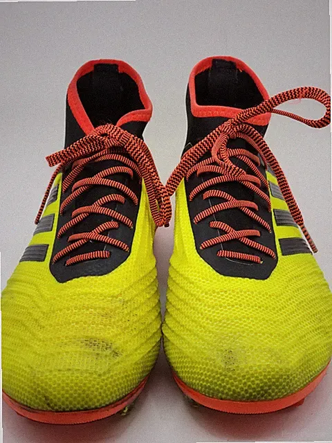 Adidas Predator 18.2 FG Soccer Cleats Yellow/Red Size US9.5, UK9.0 Used