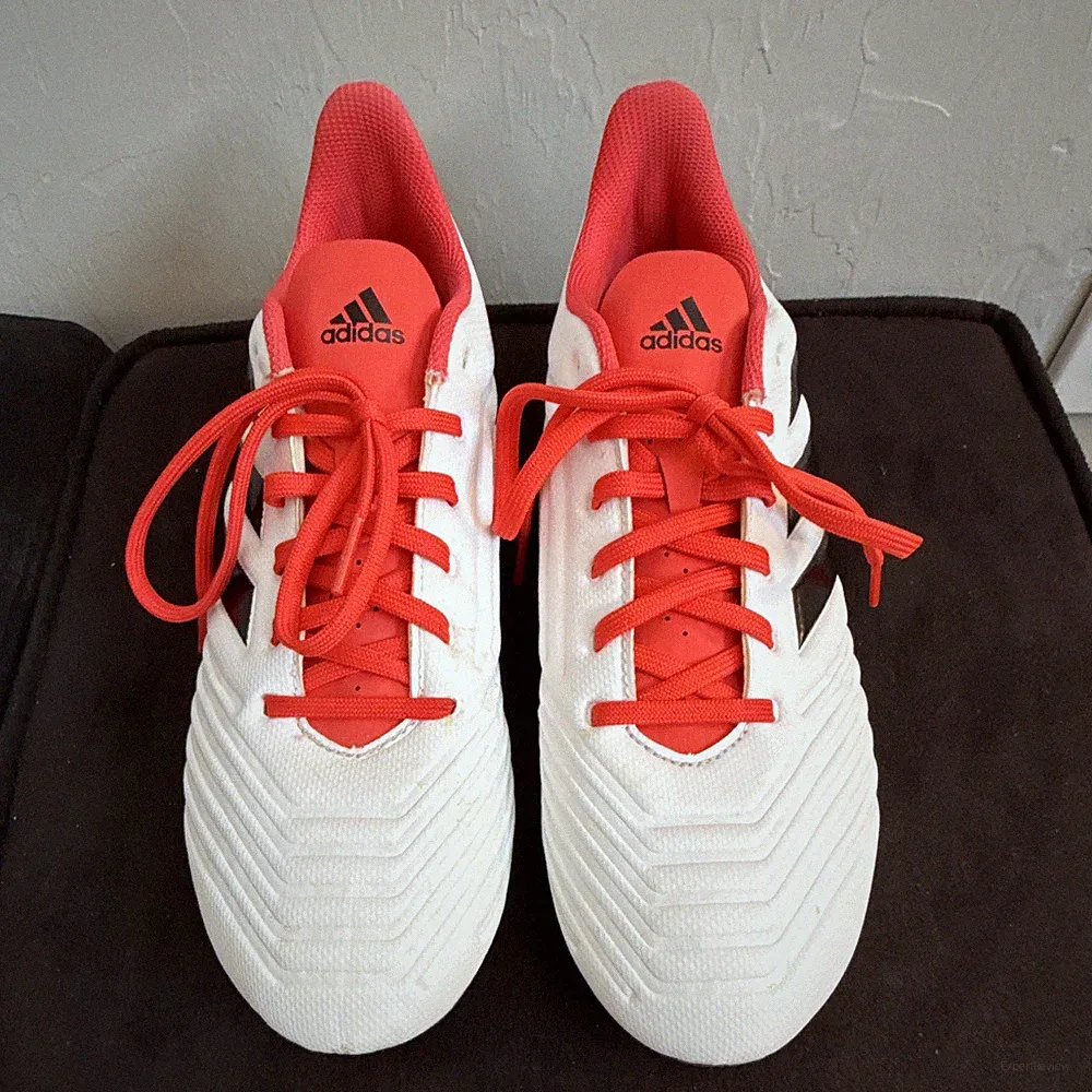 adidas Predator 18.4 Youth Boys' Soccer Cleats White Red Black US 8.5