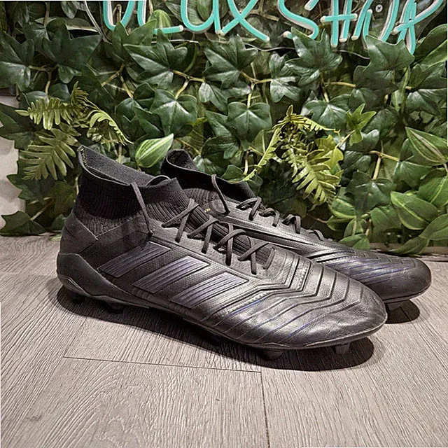 Adidas Predator 19.1 Firm Ground Soccer Shoes Mens 12 Black FG EG7870 Cleats