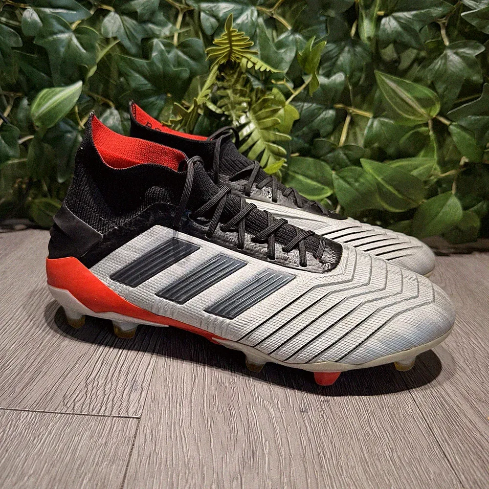 Adidas Predator 19.1 SG Prime Knit Silver Metallic Cleats F99986 Men’s Size 8