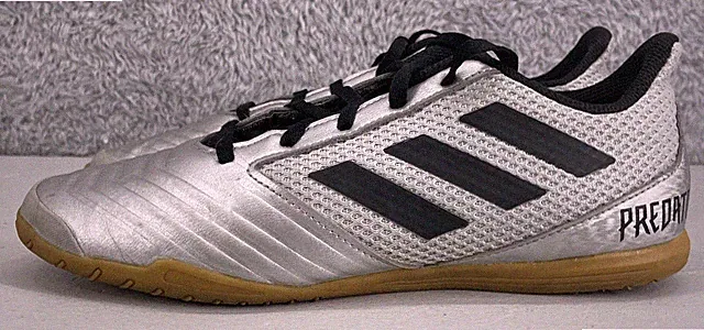 Adidas Predator 19.4 Sala Silver/Black Indoor Soccer Shoes Men's Size 7 F35630