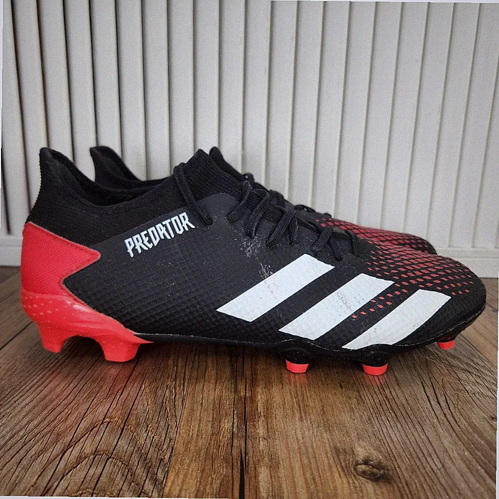 Adidas Predator 20.3 FG Soccer Cleats Mens Size 10 Black Red Firm Ground EE9556