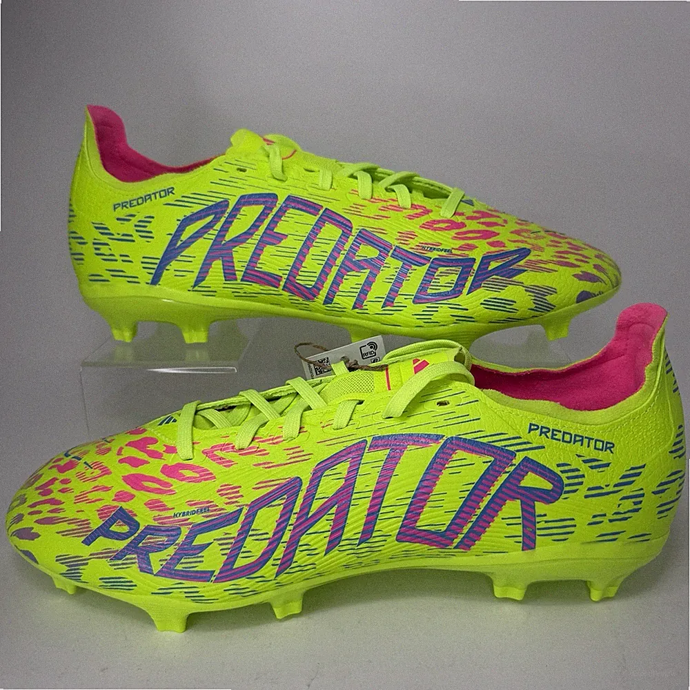 Adidas Predator 24 League FG MG Soccer Cleats Neon Green Men's Sizes JH6471 NEW
