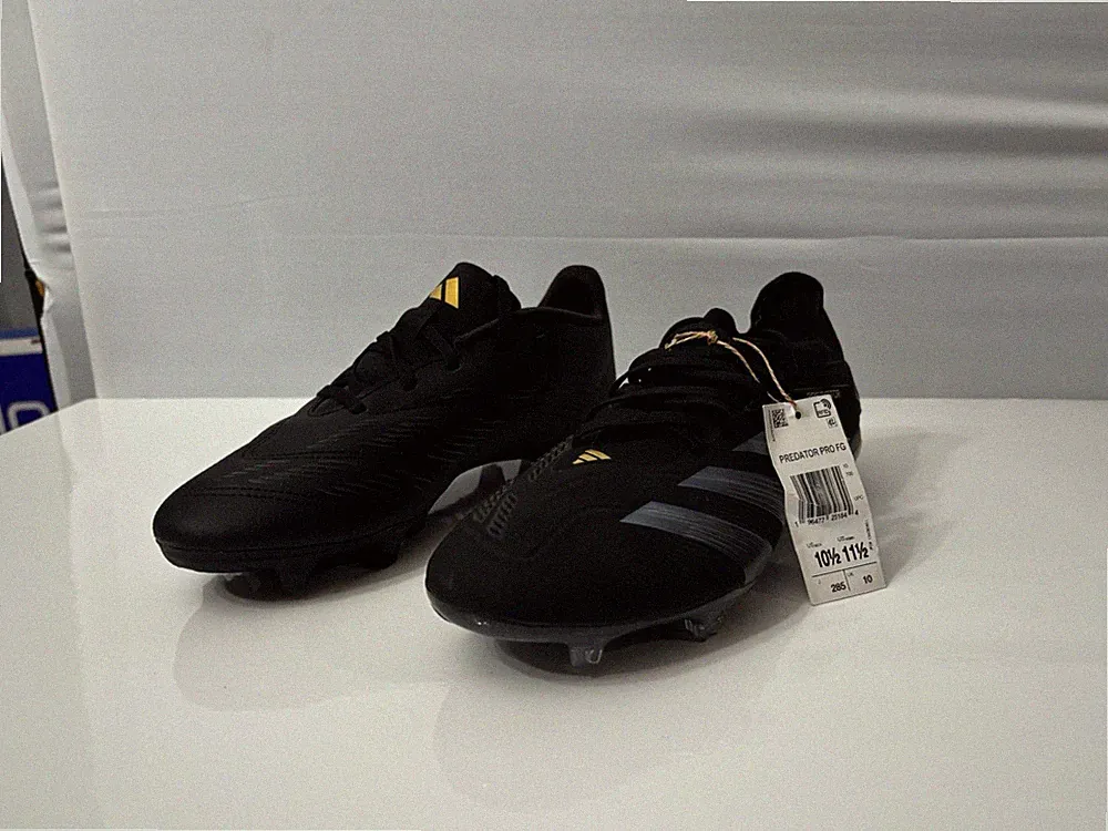 Adidas Predator 24 Pro FG Black Soccer Cleats Shoes Men's Size 10.5 IF6328