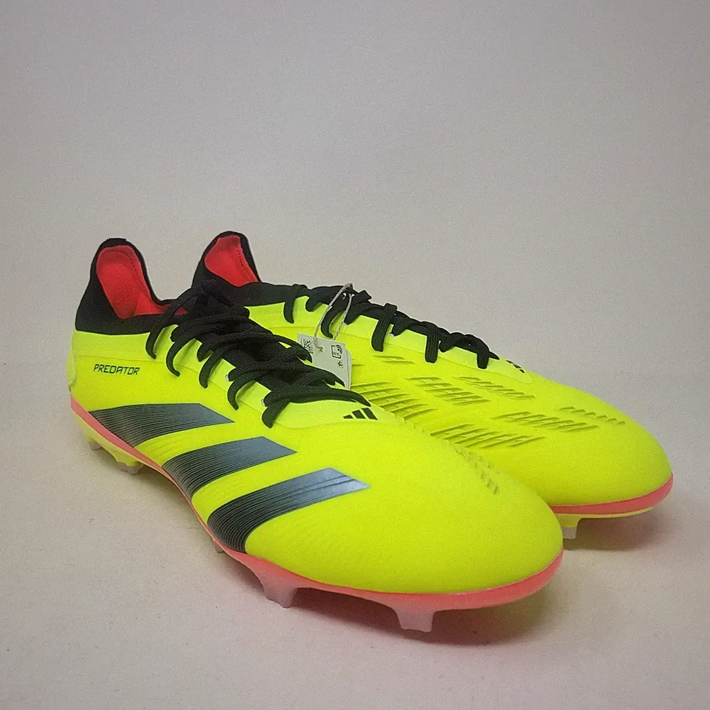 adidas Predator 24 Pro Firm Ground Soccer Cleats Solar Yellow Men's 13 IG7776