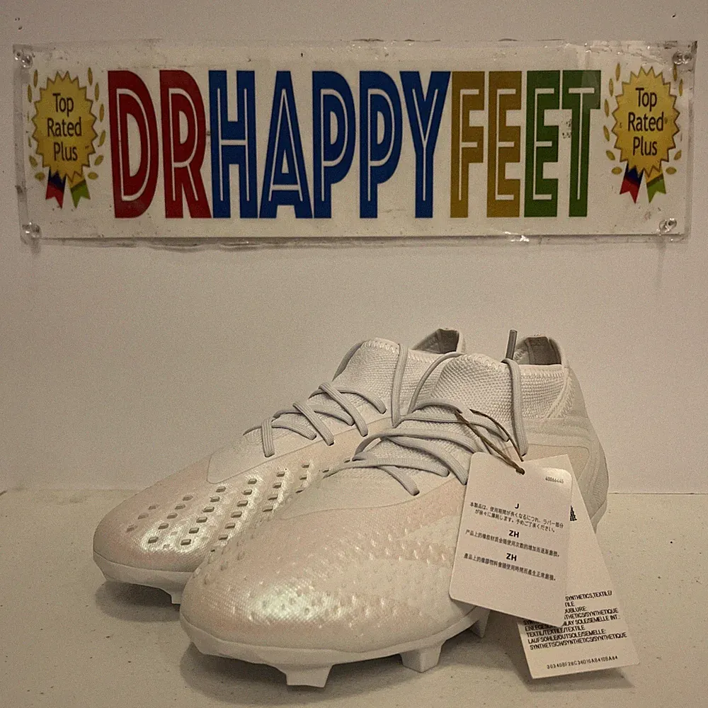 Adidas Predator Accuracy.1 FG Kids Soccer Cleats White FZ6104 New