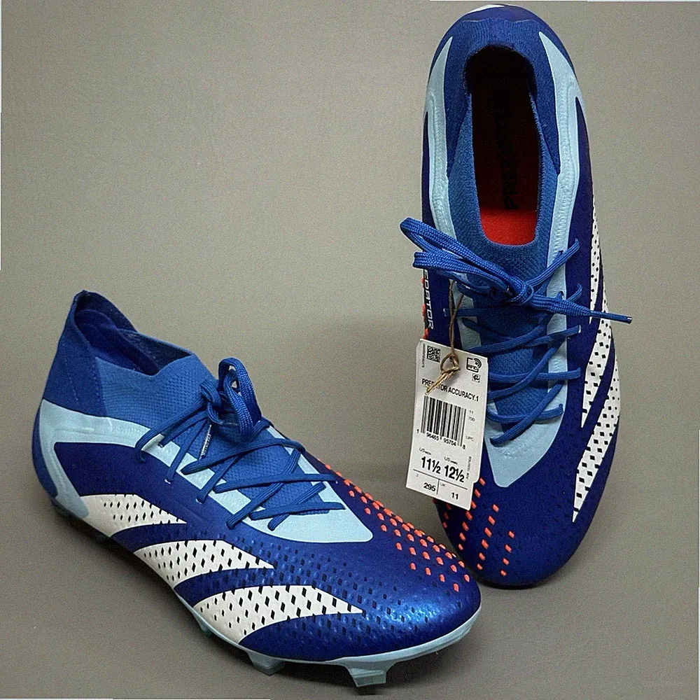 adidas Predator Accuracy.1 Firm Ground Soccer Cleats Men’s 11.5 Women 12.5 Blue