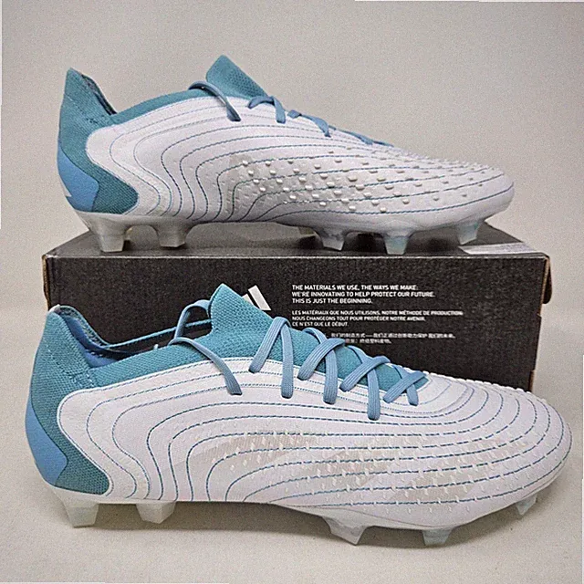 Adidas Predator Accuracy.1 L FG Firm Ground Soccer Cleats / White Blue / FZ6277