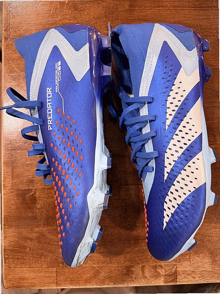 Adidas Predator Accuracy 2 Soccer Cleats Mens 12 US Blue Lace Up Shoes - GZ0027