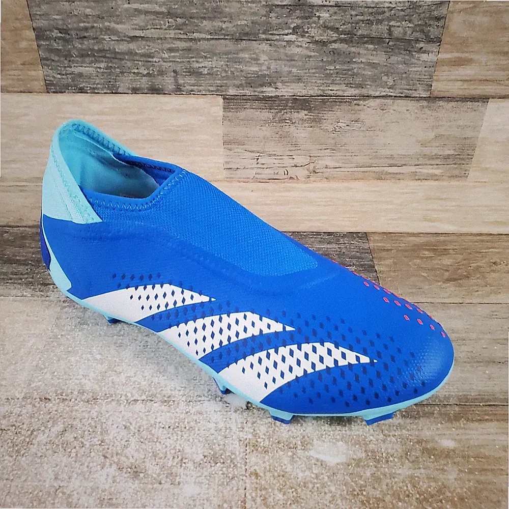 Adidas Predator Accuracy.3 LL FG Mens Cleats Size 8 Blue White Soccer Cleats