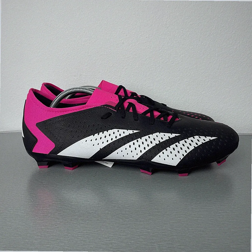adidas Predator Accuracy.3 Soccer Shoes Mens 13 Firm Ground Black Pink Cleats