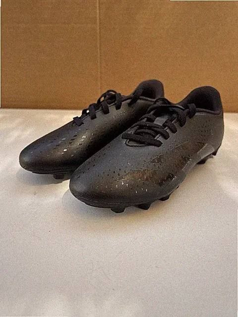 Adidas Predator Accuracy.4 Turf Soccer Shoes Youth 2.5 Triple Black Lace Up