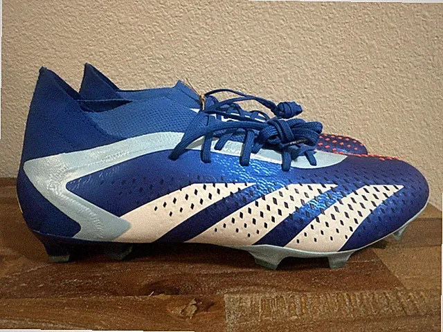 Adidas Predator Accuracy+ FG Soccer Cleats Blue/Orange/ White GZ0038 Men Sz 11