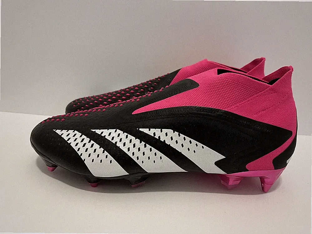 Adidas Predator Accuracy+ SG Soft Ground Soccer Cleats 'Black/Pink' GW4567 Sz 11