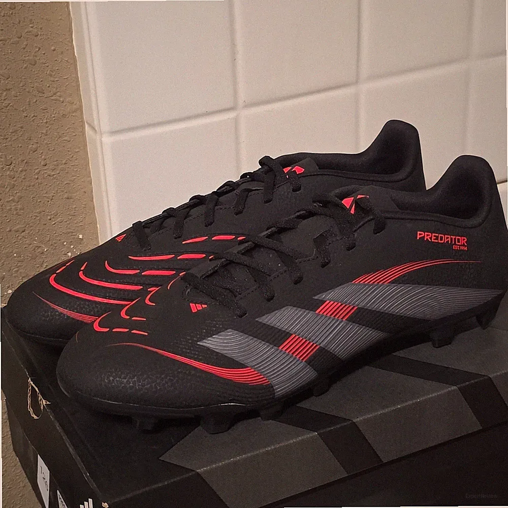 Adidas Predator Club FG/MG Black Grey Red Men's 12 Soccer Cleats ID1325