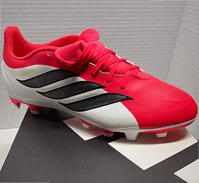 adidas Predator Club FG Soccer Cleats Red/White US 9.5