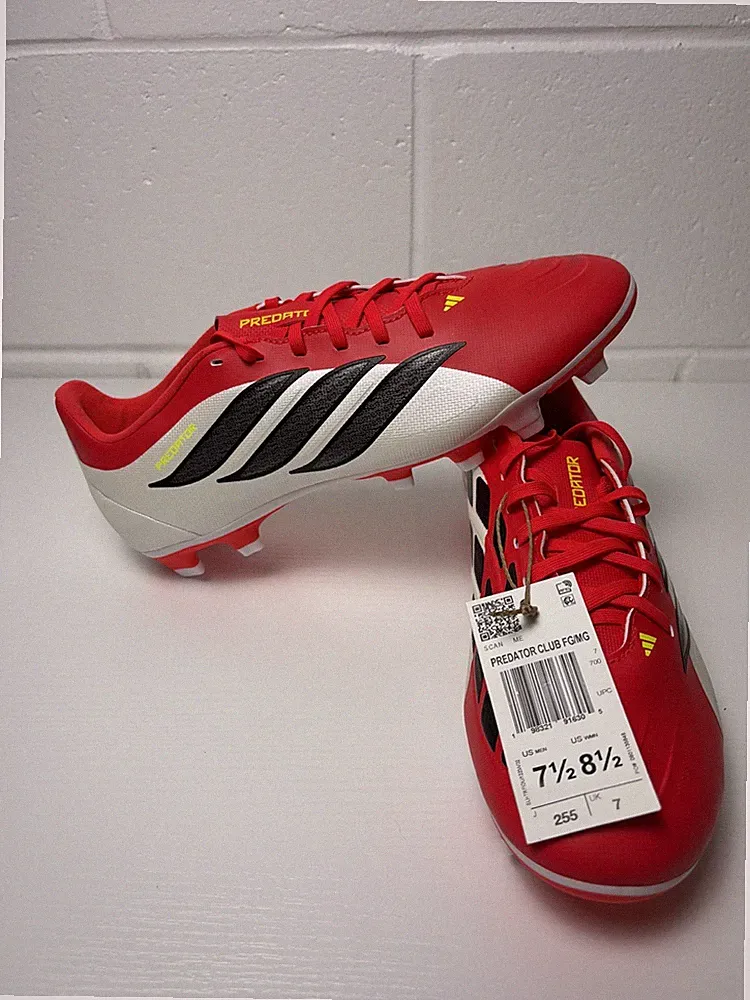 adidas Predator Club Firm GroundMulti Ground Soccer Cleats Size 7.5 JS0349