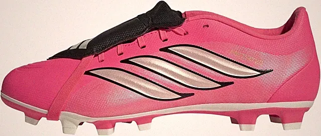 adidas Predator Club Fold-Over Tongue Soccer Football Cleats, 7 Women/6 Men Pink