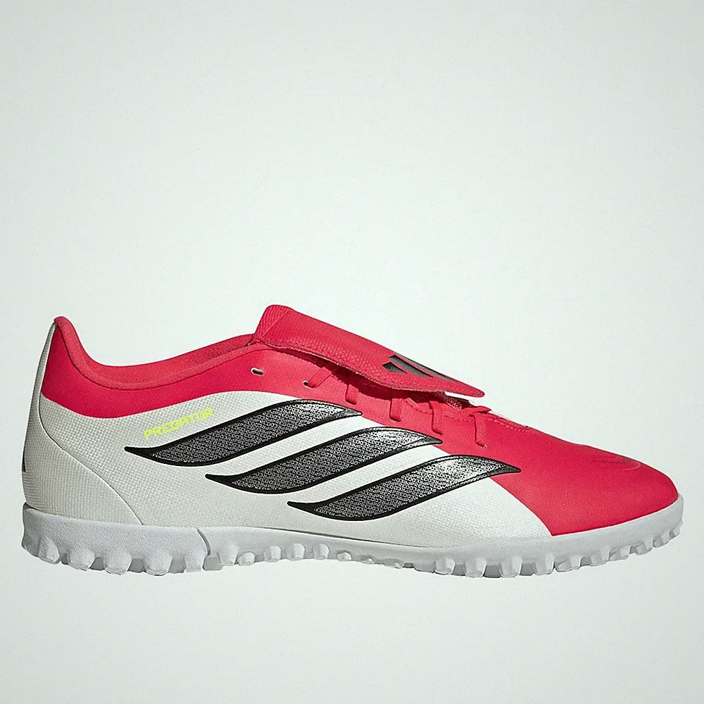 adidas Predator Club FoldOver Tongue Turf Soccer Cleats Mens Red, White Sneakers