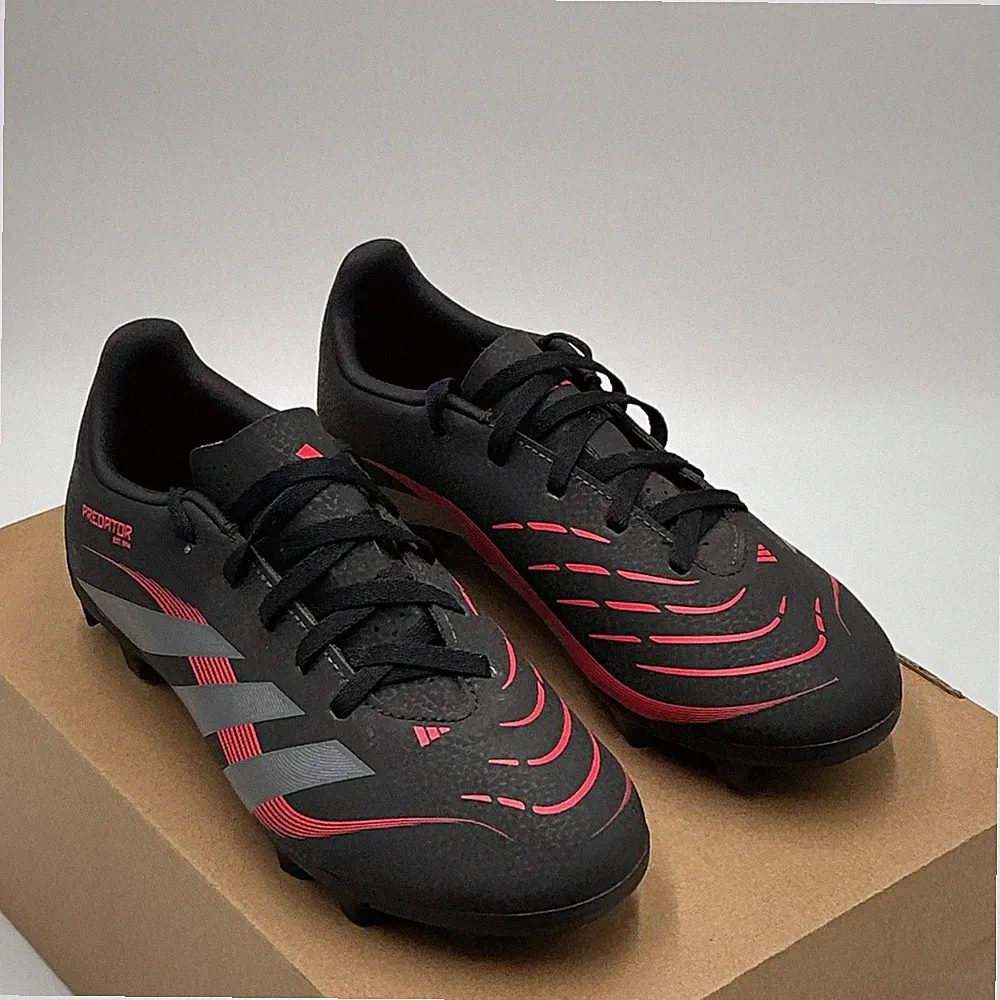 Adidas Predator Club Kids US 4.5 Black Red Lace Up FG/MG Soccer Cleats Ebay2964