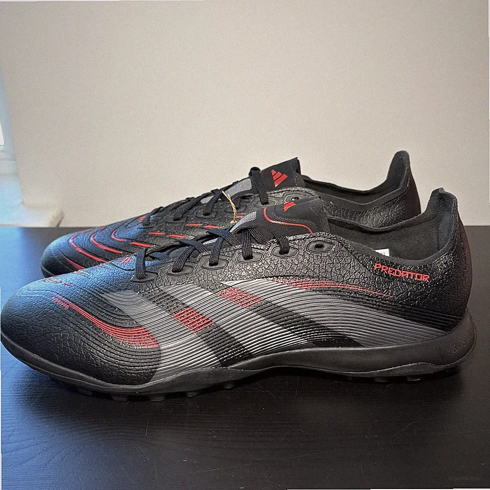 Adidas Predator Club Turf Soccer Cleats Mens Black Sneakers Athletic Shoes ID376