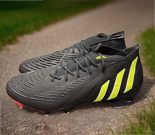 Adidas Predator Edge.1 FG GW1032 Core Black Football Soccer Cleats Men Sz 9 NEW