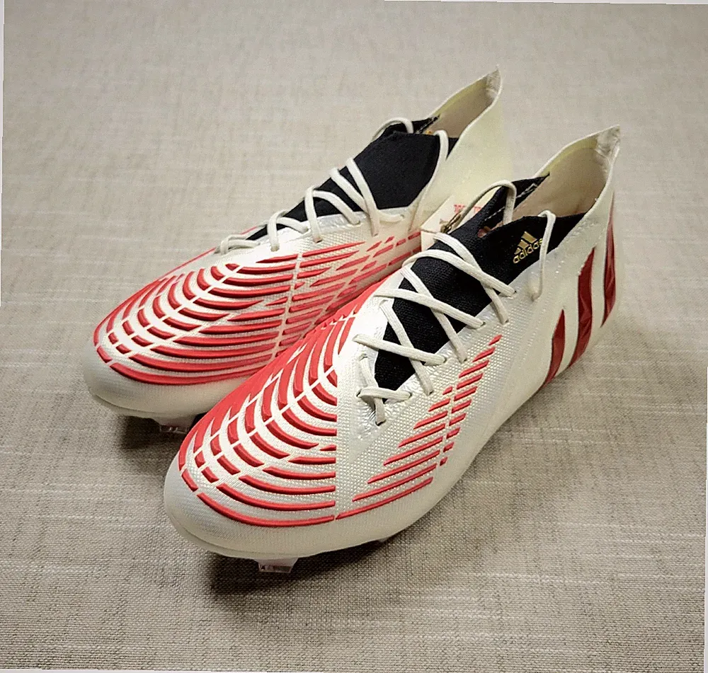 ADIDAS Predator Edge.1 L FG size 8 Mens Soccer Cleats White Red Black Gold