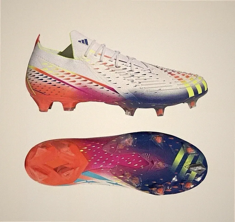 Adidas Predator Edge.1 Low SG Soccer Cleats White Solar Yellow GW1014 Size 10.5