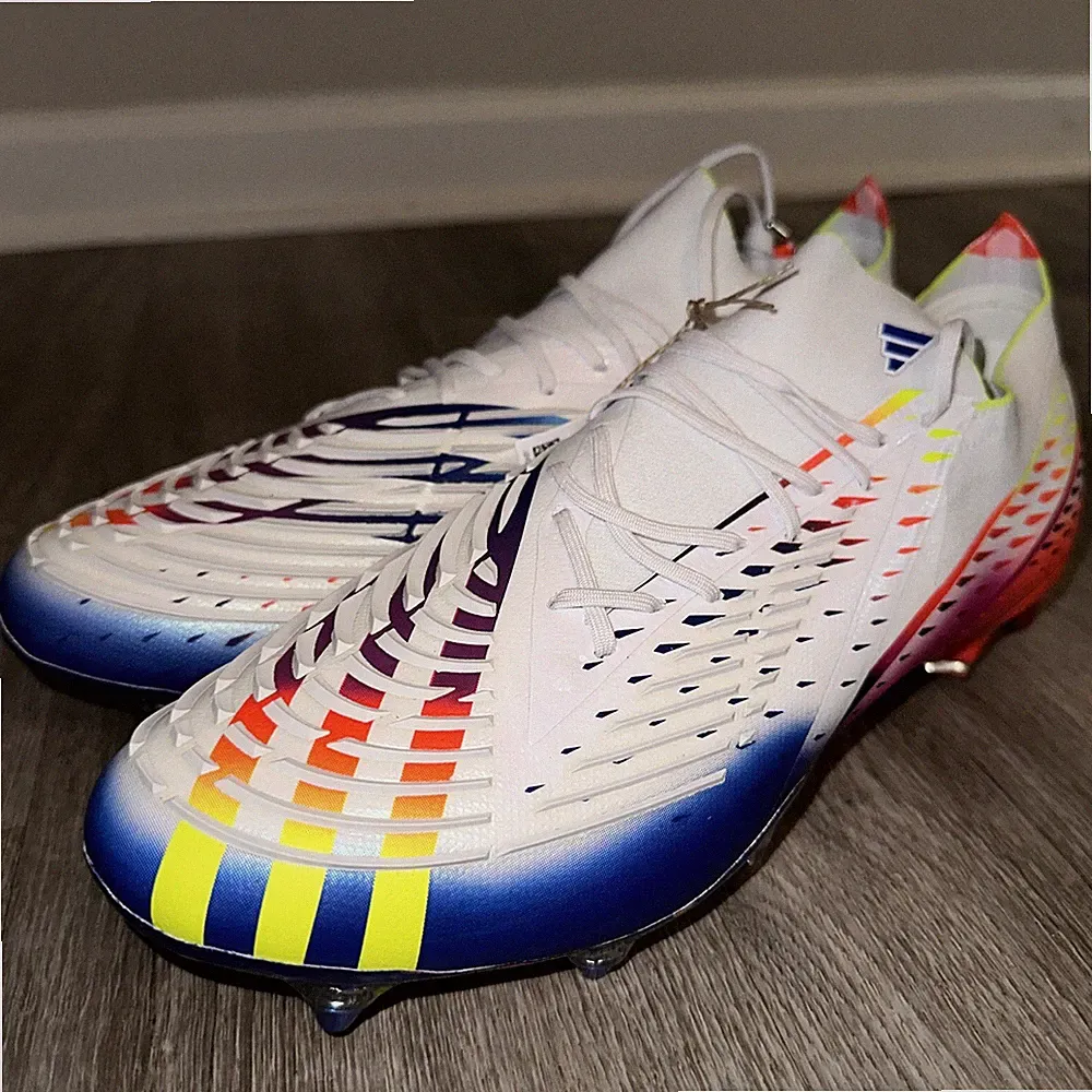 Adidas Predator Edge.1 Low SG Soccer Cleats White Solar Yellow GW1014 Size 7.5
