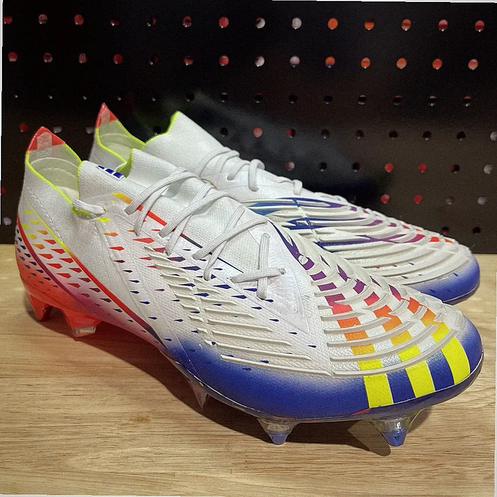 Adidas Predator Edge.1 Low SG Soccer Cleats White Solar Yellow GW1014 Size 8