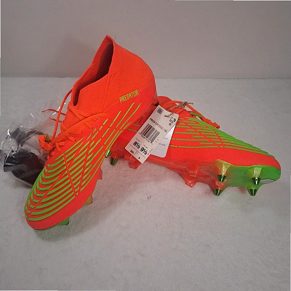 Adidas Predator Edge.1 SG Men's Size 8.5 Womens 9.5 Orange Soccer Cleats GW1016
