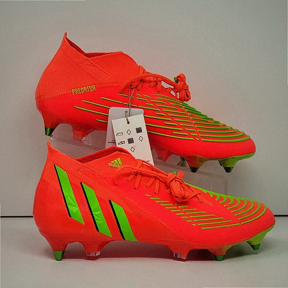 Adidas Predator Edge.1 SG Men Size 10 Soft Ground Solar Red Soccer Cleats GW1016