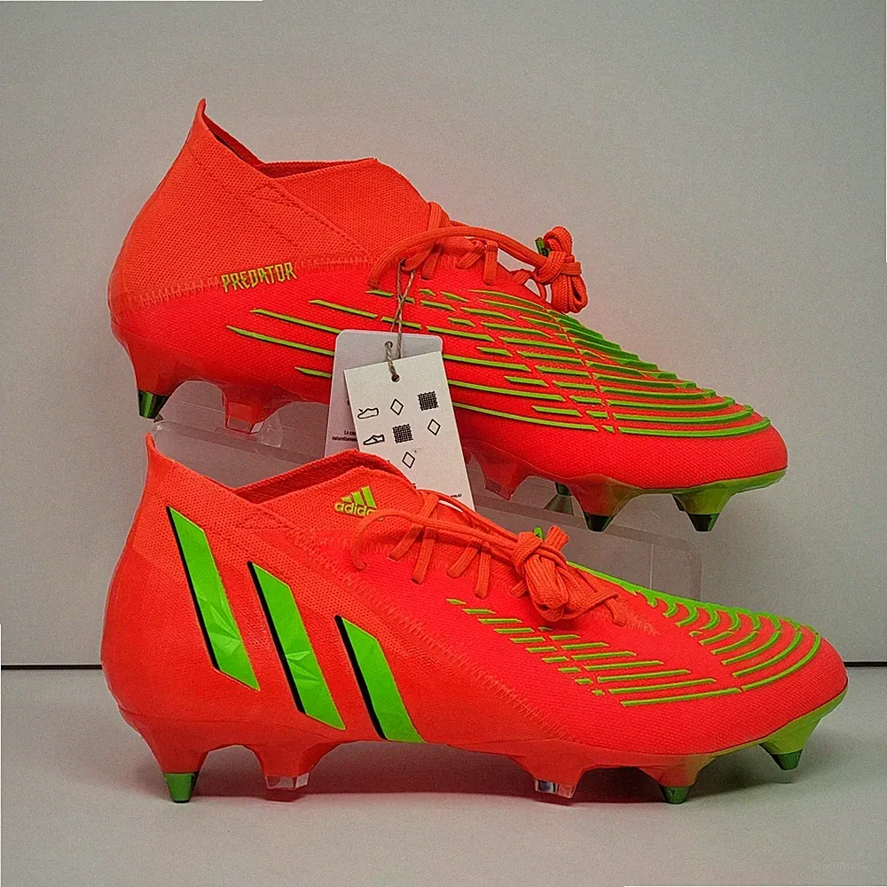 Adidas Predator Edge.1 SG Men Sz 10.5 Soft Ground Solar Red Soccer Cleats GW1016