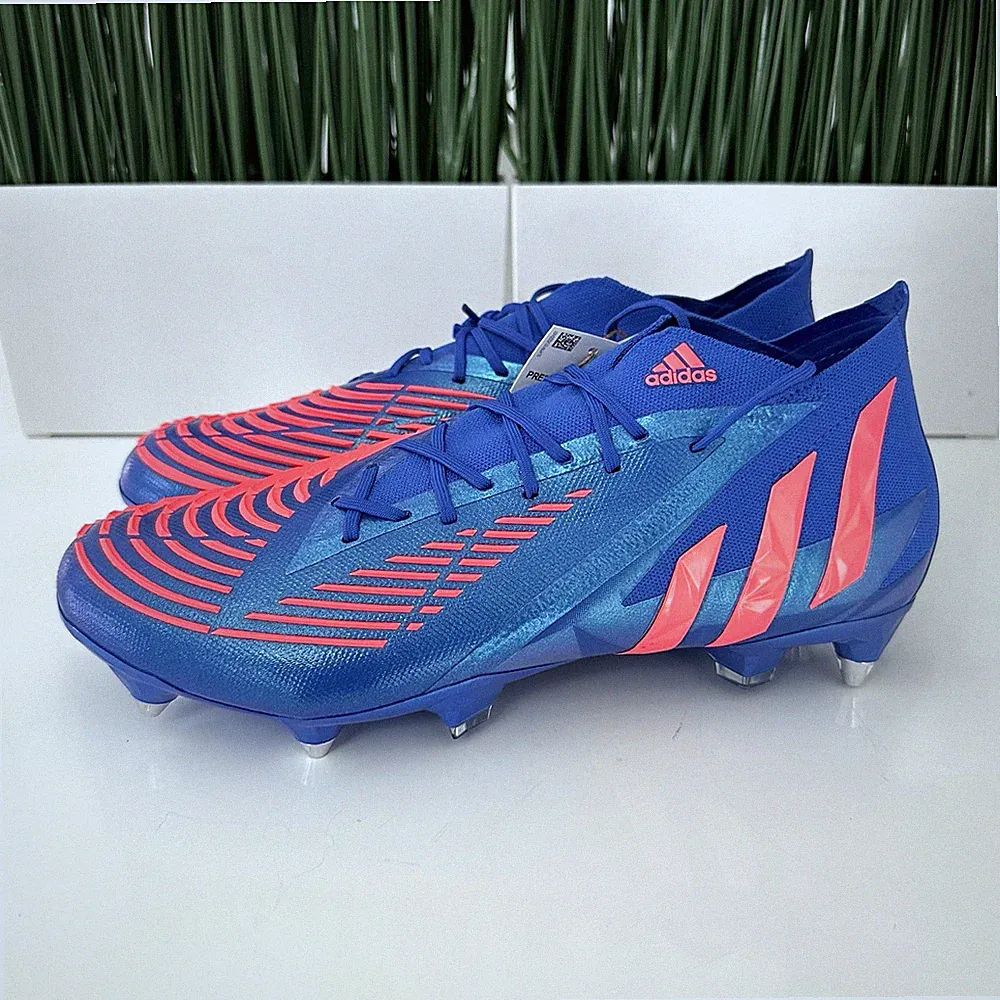 Adidas Predator Edge .1 SG NBY Soccer Cleats Blue Mens Size 7/ Womens Size 8